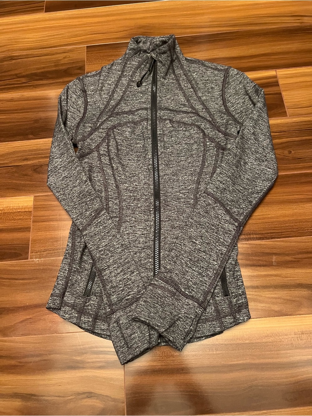 lululemon athletica Heathered Gray Full-Zip Jacket